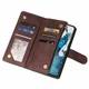 Чехол книжка Zip Wallet для Xiaomi Redmi Note 14 Pro кофейный с ремешком на руку - изображение 10
