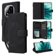 Чехол книжка Zip Wallet для Xiaomi Redmi Note 14 Pro 5g черный с ремешком на руку - изображение 3