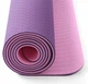 Килимок для йоги, фітнесу, двостононній, не ковзкий Feel Fit 183х61 см, 6 мм фіолетово-рожевий - зображення 14