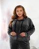 Жіночий велюровий костюм (кофта+штани) Uaclothes 50-52 Графітовий (like36459-168851358) - зображення 5