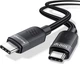 Интерфейсный кабель Rocoren RCXCTT1-LC0G 100W 480Mbps (E-marker 50V 2A) TypeC-TypeC 1m Black (43699) - изображение 1