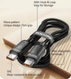 Интерфейсный кабель Rocoren RCXCTT1-LC0G 100W 480Mbps (E-marker 50V 2A) TypeC-TypeC 1m Black (43699) - изображение 7
