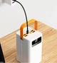 Повербанк Power bank 100000 mAh USB, Type-C, MicroUSB с Led-дисплеем, быстрой зарядкой и встроенными кабелями, белый - изображение 3