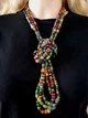 Намисто JN Handicraft етнічне з фарбованого дерева (№35-2) - изображение 4