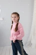 Утеплений джемпер для дівчинки однотонний прямого крою Носи своє 98 Пудровий (p-4550-171294) - зображення 5