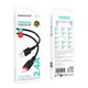 Кабель USB Lightning 2.4A 1м черный PVC Borofone BX110 для зарядки iPhone iPad - изображение 3