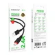 Кабель USB Micro 2.4A 1м черный ПВХ Borofone BX110 для зарядки и передачи данных - изображение 3