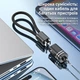 Кабель-брелок USB-C на Type-C 60W, швидка зарядка Power Delivery, передача даних 480Mbps - зображення 4
