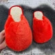 Тапочки женские меховые Lion красные с закрытым носком 38/39р (24-24,5 см) 8304 - изображение 1