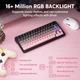 Клавиатура Беспроводная ATTACK SHARK M86 Blackberry Механическая (2.4G/Bluetooth/USB type-c) RGB Подсветка - изображение 5
