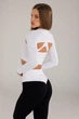Жіночий кроп-лонгслів для багатошарових образів Giulia FLEX SLEEVE S/M White, болеро з мікрофібри - зображення 3