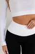 Жіночий кроп-лонгслів для багатошарових образів Giulia FLEX SLEEVE S/M White, болеро з мікрофібри - зображення 4