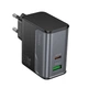 Мережевий зарядний пристрій Hoco CS74A Швидка зарядка PD45W+QC3.0 Black - зображення 1
