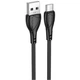 Кабель зарядки BOROFONE BX121 USB to Type-C (3А) fast charge (1M) швидка зарядка для телефона/смартфона Чорний - изображение 1