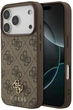 Etui plecki Guess 4G Small Classic Logo MagSafe do Apple iPhone 17 Pro Brown (3666339490621) - obraz 1