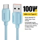 Кабель ESSAGER Breeze USB 2.0 to USB-C PD 100W 7A 1m Blue (EXC7A-WL03-P) - зображення 2
