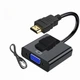 Конвертер переходник видеосигнала HDMI в VGA с 3.5 мм аудио Черный - изображение 2