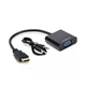 Конвертер переходник видеосигнала HDMI в VGA с 3.5 мм аудио Черный - изображение 4