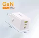 Мережевий зарядний пристрій 100W Baseus EnerFill FE11 Fast Charger три порти 2 × Type-C + 1 × USB-A швидка зарядка PD 3.0 + QC 3.0/4.0 Moon White (P10182102213-00) - зображення 4
