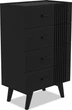 Комод высокий 110 см, Dendro Black diamond wood - изображение 3