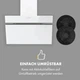 Вытяжка угловая Klarstein Alina 60см 600 м³ Led цветная RGB наклонная стеклянная мощная настенная вытяжка - изображение 2