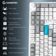 Клавиатура игровая механическая GamePro MK-305-WH Asgard Drakkar Keychron Super Red Switch Bluetooth 5.2/2.4 ГГц/USB White - изображение 16