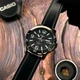 Чоловічий годинник Casio MTP-VD01BL-1B чорна елегантність - изображение 4