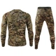 Термобелье мужское зимнее комплект кофта и штаны на флисе Termo Sport Camo Green +5-15°С S Камуфляж зеленый - изображение 2