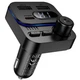 FM-трансмітер модулятор BOROFONE BC61 Ocean 2USB/Type-C BTV5.4 45W LED швидке автомобильне зарядне для телефону з дисплеєм Чорний - изображение 1