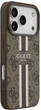 Etui plecki Guess 4G Printed Stripes MagSafe do Apple iPhone 17 Pro Max Brown (3666339491437) - obraz 4