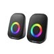 Комп'ютерні стовпчики Kisonli X7, RGB colorful light, 6W, USB, 3.5mm, Чорний - зображення 1