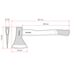 Топор 1000 г, ручка пекан, 48-57 HRC INTERTOOL HT-0258 - изображение 6