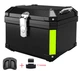 Кофр (багажник) для мотоцикла задний TDGO (45L) + спинка 43×38×36 черный - изображение 1