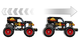 Конструктор Lego Monster Jam Grave Digger Вогонь і Лід Technic 42219 - зображення 6