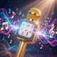 Беспроводной караоке-микрофон Bluetooth DM WS1818 с динамиком и эффектом эха, Желтый - изображение 6
