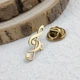 Значок (пин) BROCHE брошь бижутерия Музыка Скрипичный ключ золотистый BRGV114486 - изображение 6
