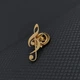 Значок (пин) BROCHE брошь бижутерия Музыка Скрипичный ключ золотистый BRGV114486 - изображение 3