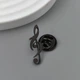 Значок (пин) BROCHE брошь бижутерия Музыка Скрипичный ключ чёрный BRGV114487 - изображение 3