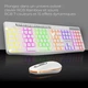 Беспроводной комплект Клавиатура + Мышь AD Advance (RGB подсветка), Тихий, Перезаряжаемый - изображение 2