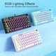 Клавиатура AULA F3061 Белая с RGB Игровая Проводная Мембранная с Подсветкой Клавиш. Мини Формат. С Функциональными Клавишами и Подставкой на Телефон - изображение 3