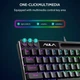 Клавиатура AULA F3061 Белая с RGB Игровая Проводная Мембранная с Подсветкой Клавиш. Мини Формат. С Функциональными Клавишами и Подставкой на Телефон - изображение 6