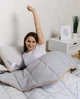 Одеяло из овечьей шерсти мериносов Goodnight MERINO - Всесезонное Серое в Полоску 180х200 см. - изображение 7