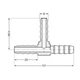 Thermo Alliance Тройник 6х6х6 (желт.) под шланг SD4176 - изображение 2