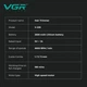 Тример для стрижки VGR V-226 Червоний 9000 RPM з LED-дисплеєм 3 насадки - изображение 4