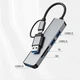 Концентратор USB Type-C/USB-A 5 в 1 USB 3.0 с SD/TF кардридером высокоскоростной алюминиевый хаб ( код: HUB-5IN1 ) - изображение 9