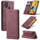Чехол-книжка CaseMe из нубука для Samsung Galaxy M30s/M21 Бордовый - изображение 3