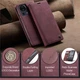 Чохол-книжка CaseMe із нубуку для Xiaomi Mi 13 Lite Бордовий - зображення 2