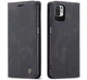 Чехол-книжка CaseMe из нубука для Xiaomi Redmi Note 10 5G Чёрный - изображение 6