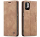 Чохол-книжка CaseMe із нубуку для Xiaomi Redmi Note 10 5G Світло-коричневий - зображення 8