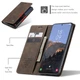 Чехол-книжка CaseMe из нубука для Samsung S23 Тёмно-коричневый - изображение 2